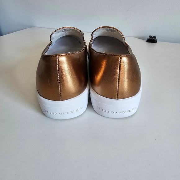Tiger of Sweden Gold Loafers Minimalist Design Size 8.5 - Picture 8 of 16